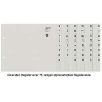 Leitz register series 13510085 DIN A4 AZ for 75 folders dew paper grey