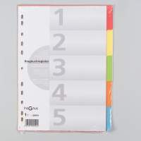 PAGNA Register Karton A4 farbige Taben 5teilig 25 Pack