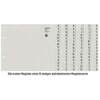 Leitz register series 13080085 DIN A4 AZ for 8 folders half height grey